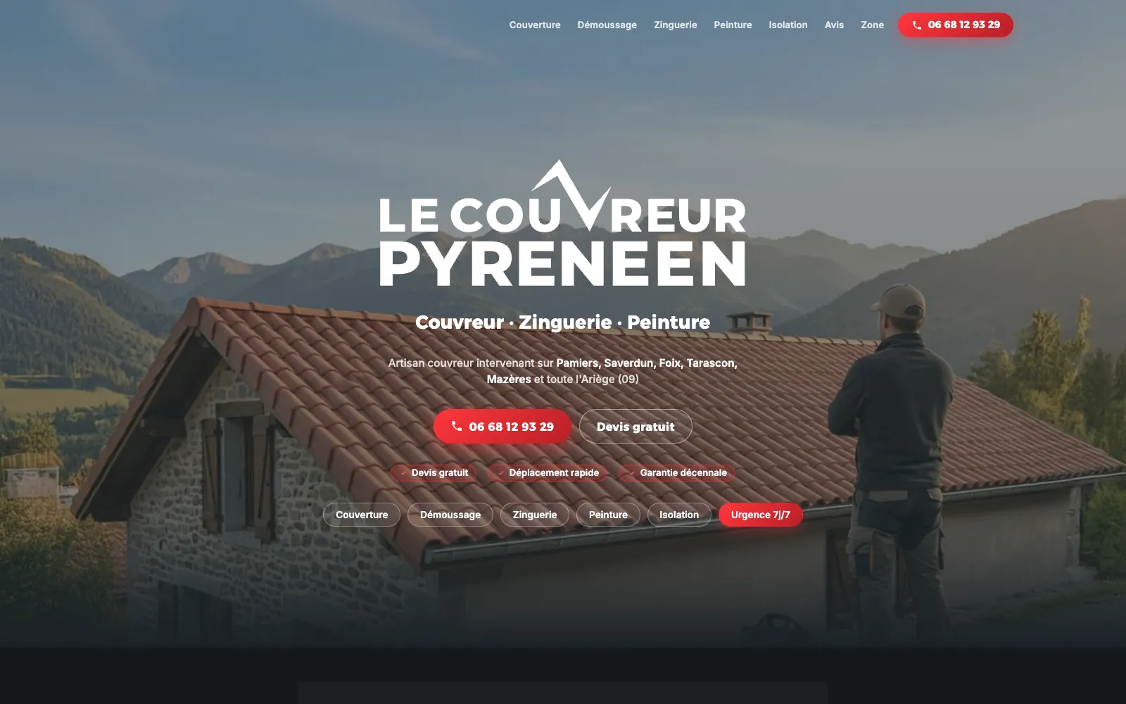 Le Couvreur Pyrénéen — WEB + BRANDING