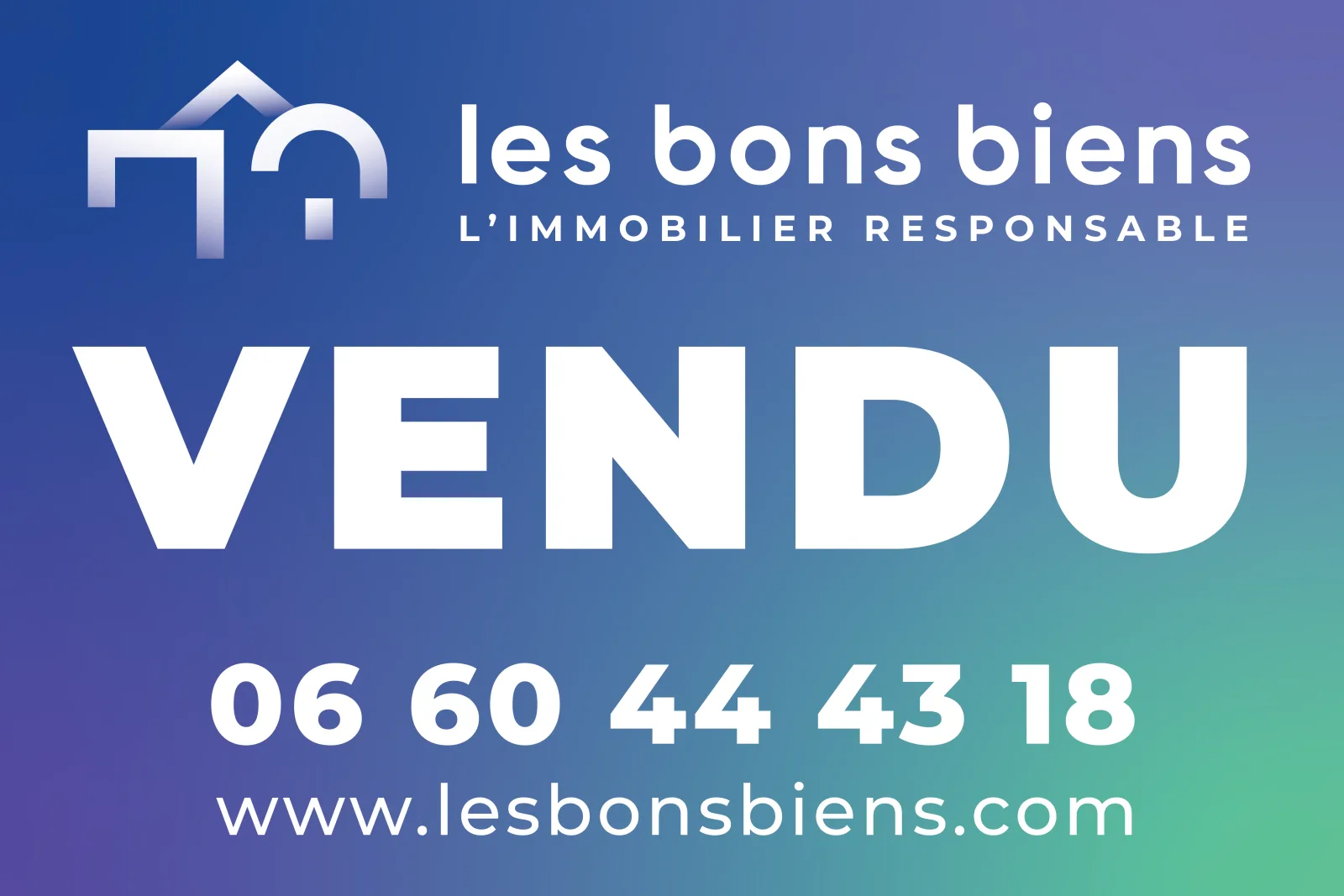Panneau « Vendu » 60 × 80